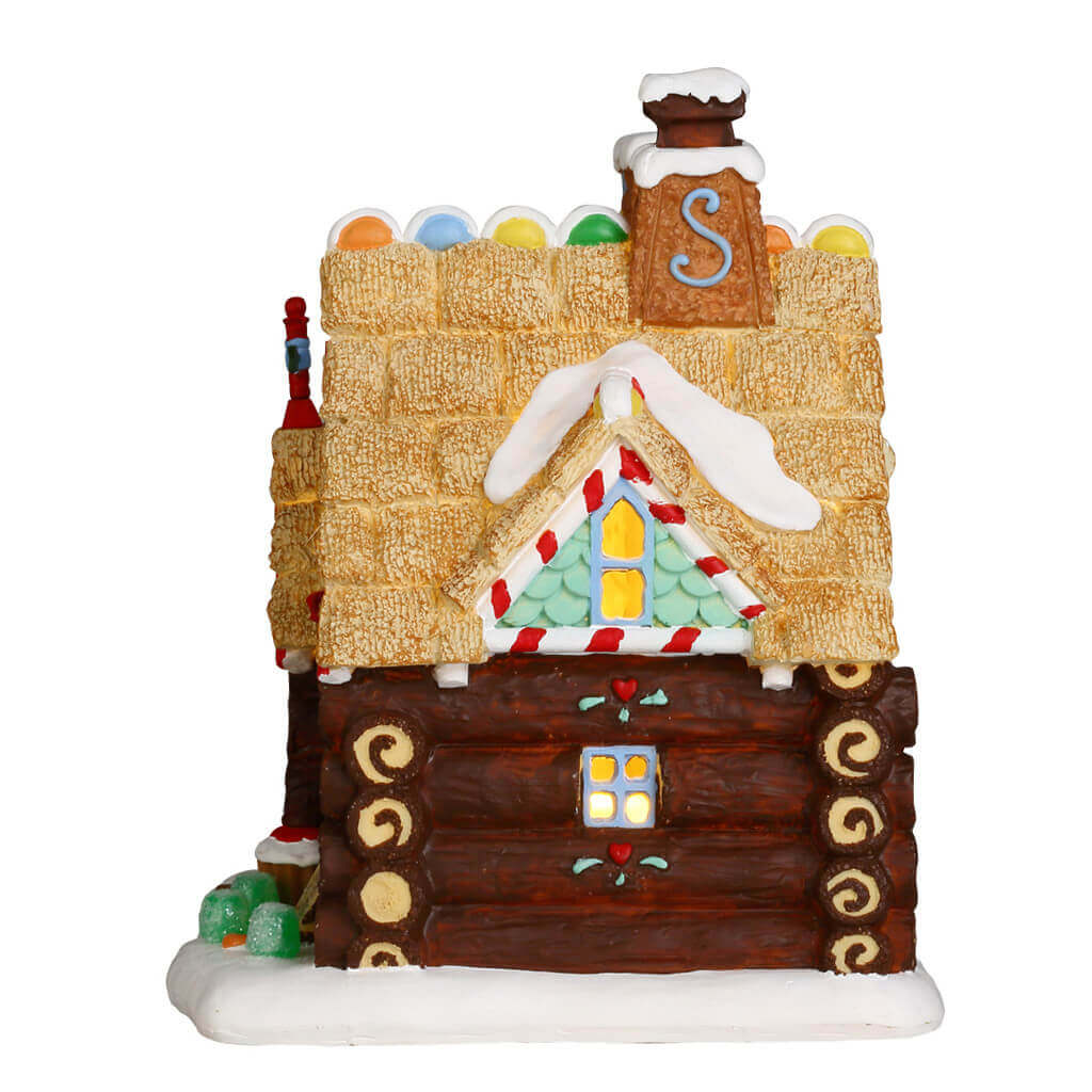 LEMAX Yule Log Cabin, Battery Operated (4.5V) #75178